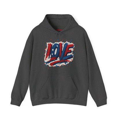 Unisex Hooded Sweatshirt with 'LOVE' Design - Cozy Gift for Friends, Valentine's Day, Casual Wear, Relaxation, Everyday Use