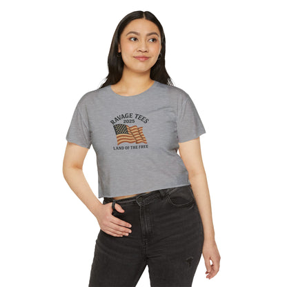 RAVAGE Crop Top: "Land of the Free"