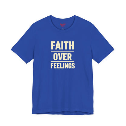 Faith Over Feelings Tee - Inspiring Unisex Short Sleeve Shirt for Everyday Comfort, Motivational Gift, Casual Wear, Spiritual Apparel, [...]