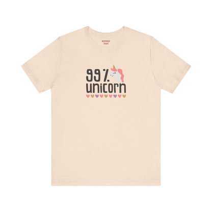 99% Unicorn Tee: Funny, Whimsical Graphic T-Shirt for All Ages