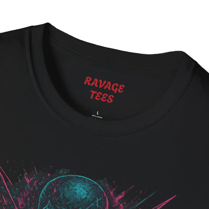Ravaging Skull Graphic Unisex T-Shirt, Edgy Streetwear, Music Festival Tee, Halloween Outfit, Unique Gift for Him/Her