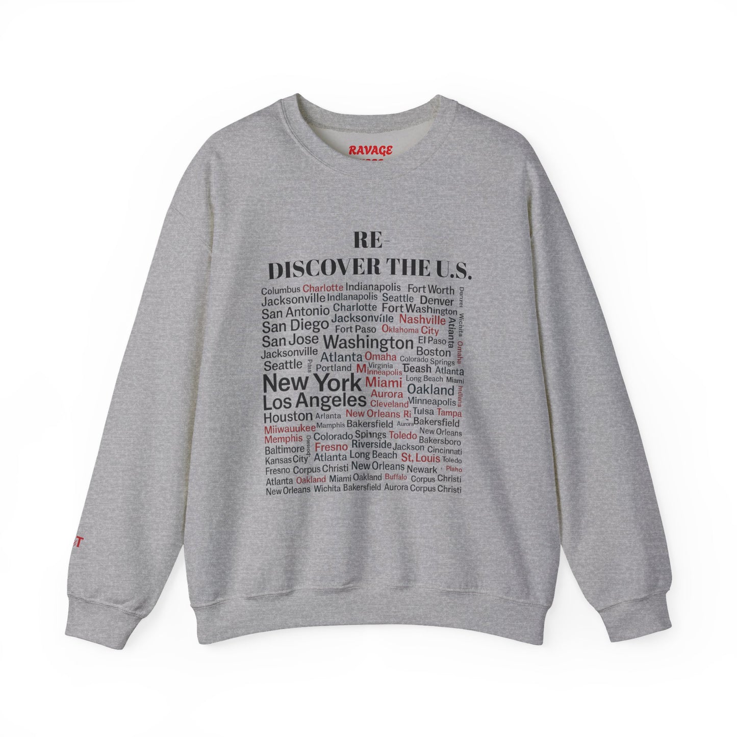 Re-Discover the U.S. Travel Enthusiast Sweatshirt, Cozy Crewneck, Explore America, Casual Wear
