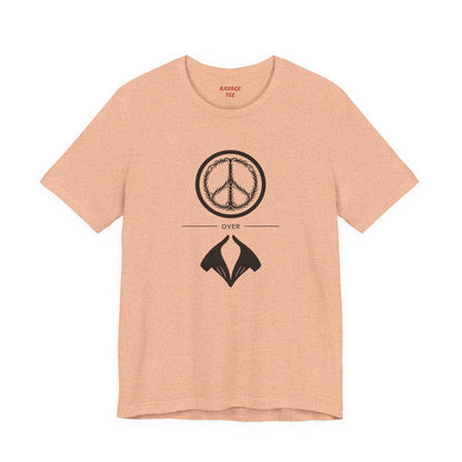Peace Sign Unisex Jersey Tee, Casual Wear, Gift for Friends, Summer Fashion, Festival Outfit, Eco-Friendly Apparel