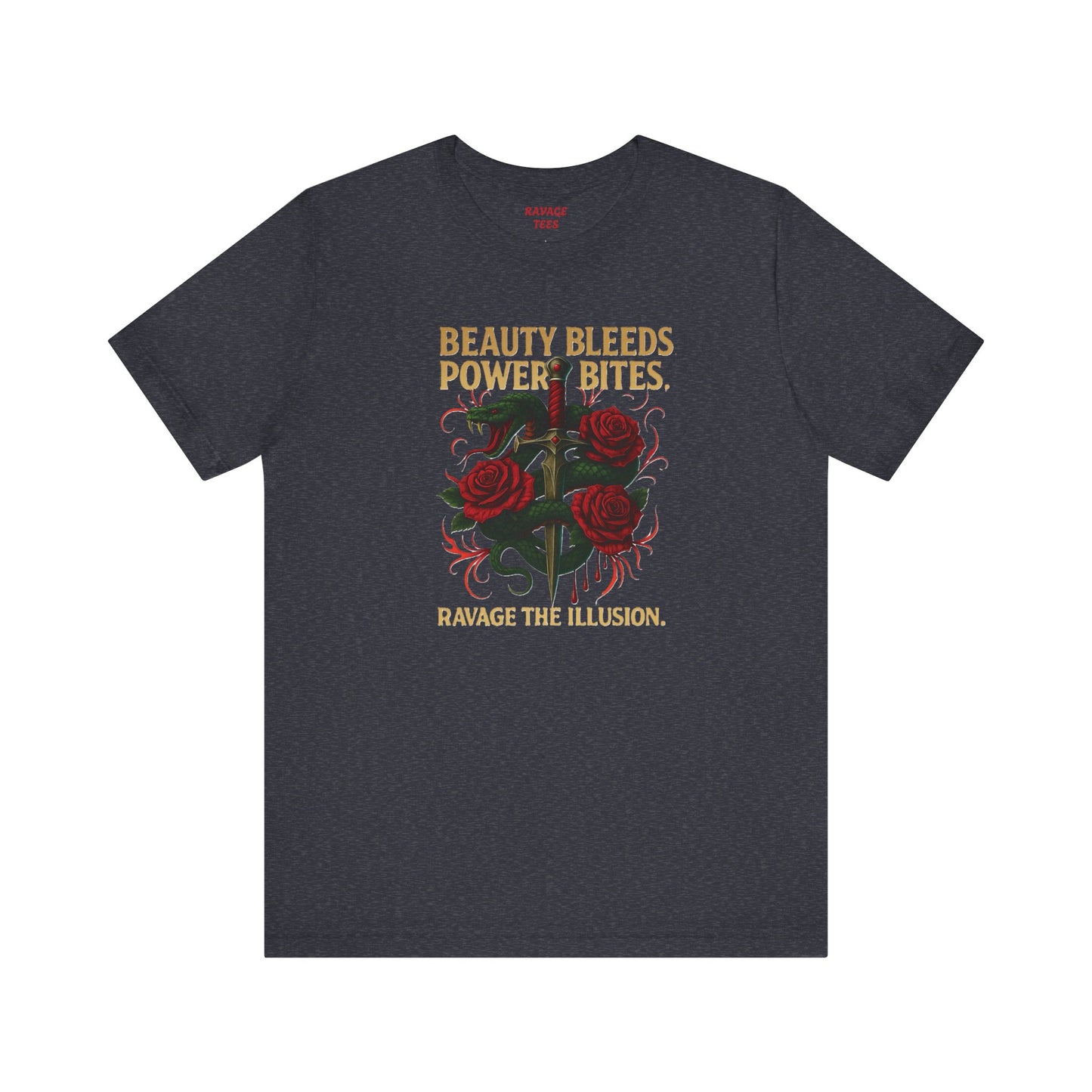 "Beauty Bleeds" Tee: Dark Aesthetic Unisex Graphic T-Shirt