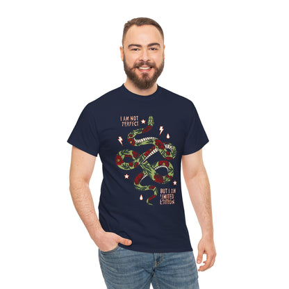 Trendy Unisex Tee, I Am Not Perfect Snake Design Shirt, Casual Wear, Gift for Nature Lovers, Eco-Friendly Fashion