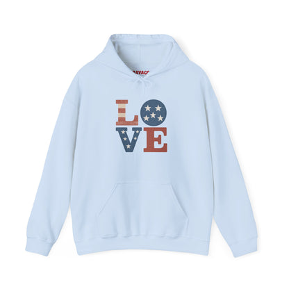 Unisex Hooded Sweatshirt with 'LOVE' Design - Cozy Gift for Friends, Valentine's Day, Casual Wear, Relaxation, Everyday Use