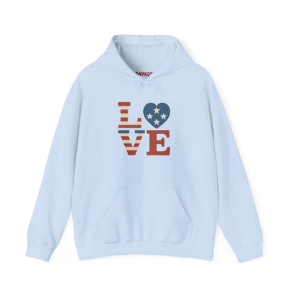 Unisex Hooded Sweatshirt with 'LOVE' Design - Cozy Gift for Friends, Valentine's Day, Casual Wear, Relaxation, Everyday Use