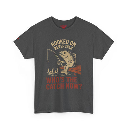 Hooked on Reversals Fishing Tee - Unisex Cotton T-Shirt for Fishing Lovers, Great for Outdoors, Gift for Dad, Summer Apparel, Casual Wear