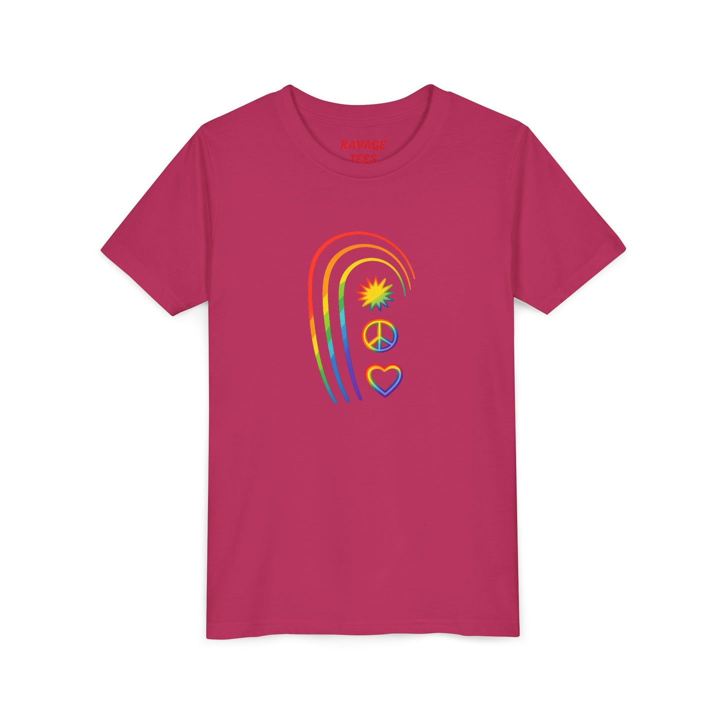 Youth Rainbow Peace & Love Tee