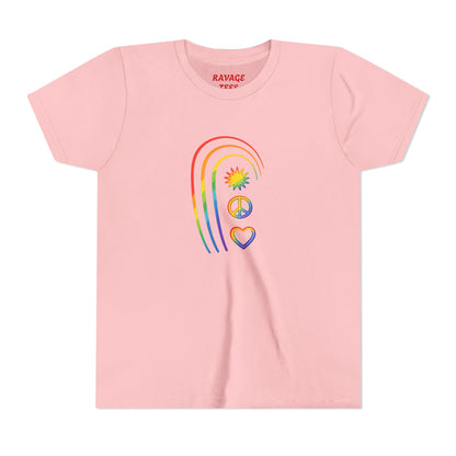 Youth Rainbow Peace & Love Tee
