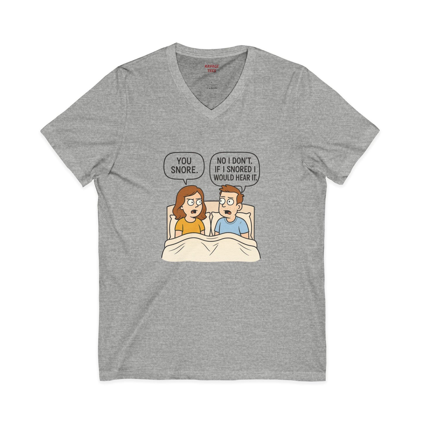 Unisex Comfortable T-Shirt, Humorous Sleepwear, Gift for Couples, Quirky Bedtime Shirt, Relationship Humor