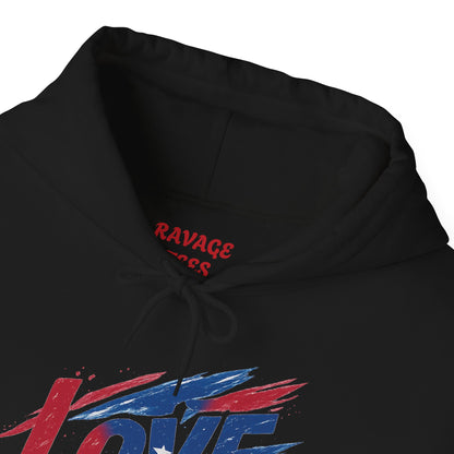 Unisex Hooded Sweatshirt with 'LOVE' Design - Cozy Gift for Friends, Valentine's Day, Casual Wear, Relaxation, Everyday Use