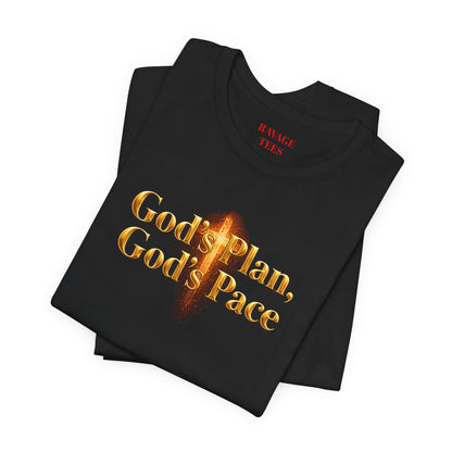 Christian Tee "God's Plan, God's Pace"
