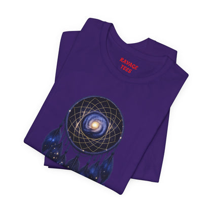 Dreamcatcher Galaxy T-Shirt — Mystical Cosmic Feather Tee