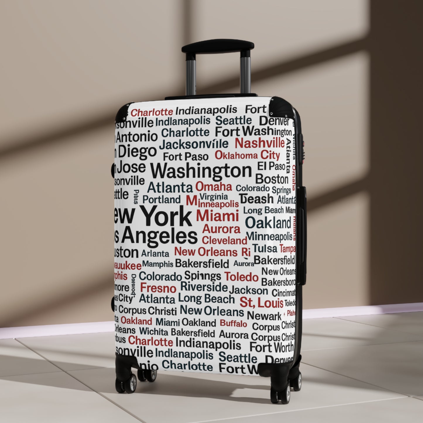 City Adventure Map Travel Suitcase