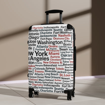 City Adventure Map Travel Suitcase