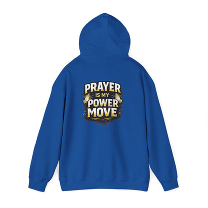 Prayer Is My Power Move Hoodie — Christian Cross Graphic Hoodie