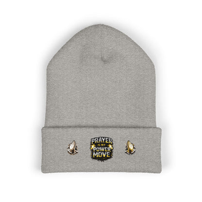 Prayer Power Move Embroidered Beanie