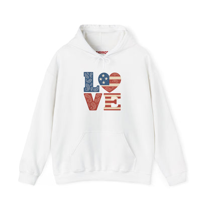 Unisex Hooded Sweatshirt with 'LOVE' Design - Cozy Gift for Friends, Valentine's Day, Casual Wear, Relaxation, Everyday Use