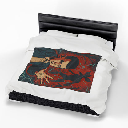 Stranger Vibes Velveteen Plush Blanket