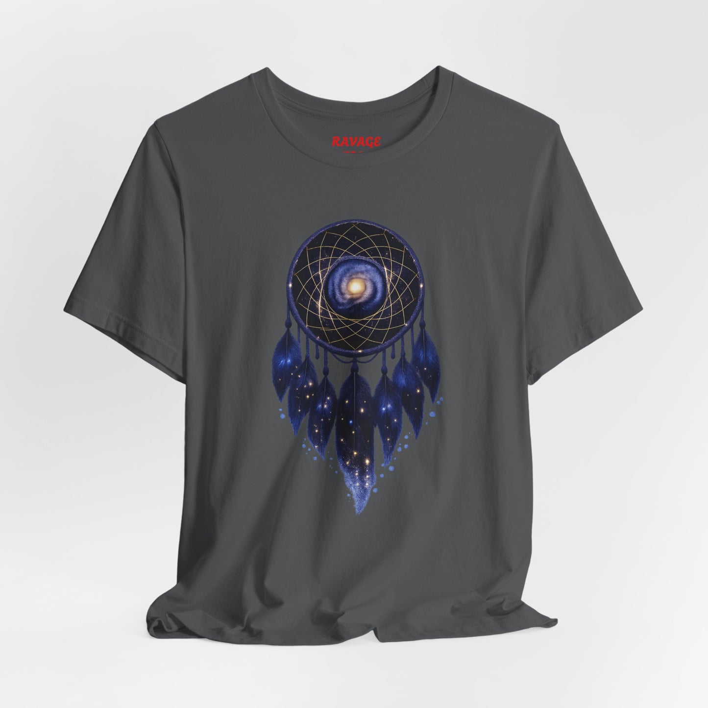 Dreamcatcher Galaxy T-Shirt — Mystical Cosmic Feather Tee