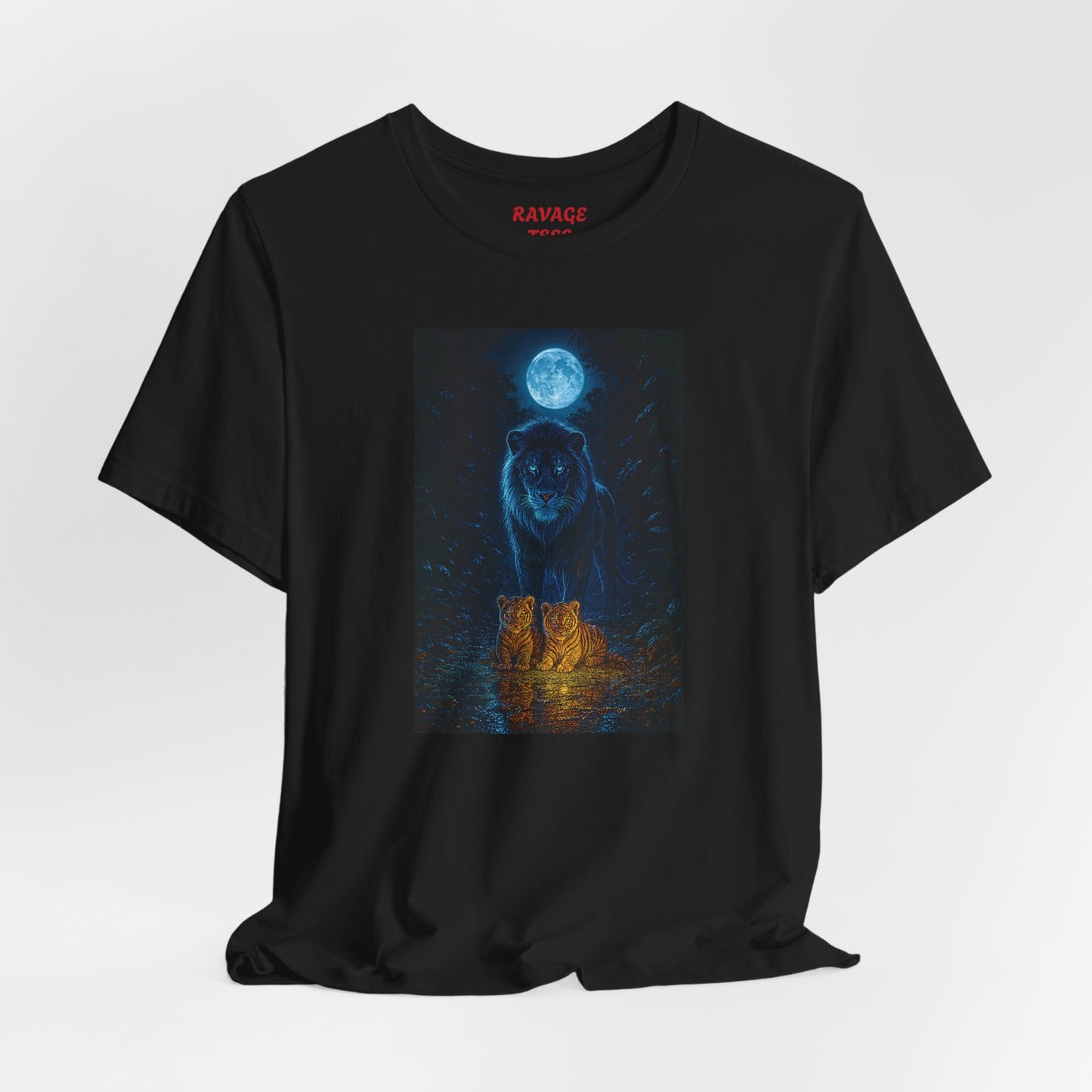 "Moonlight Path Guardian" Unisex Tee: Mystical Graphic Shirt