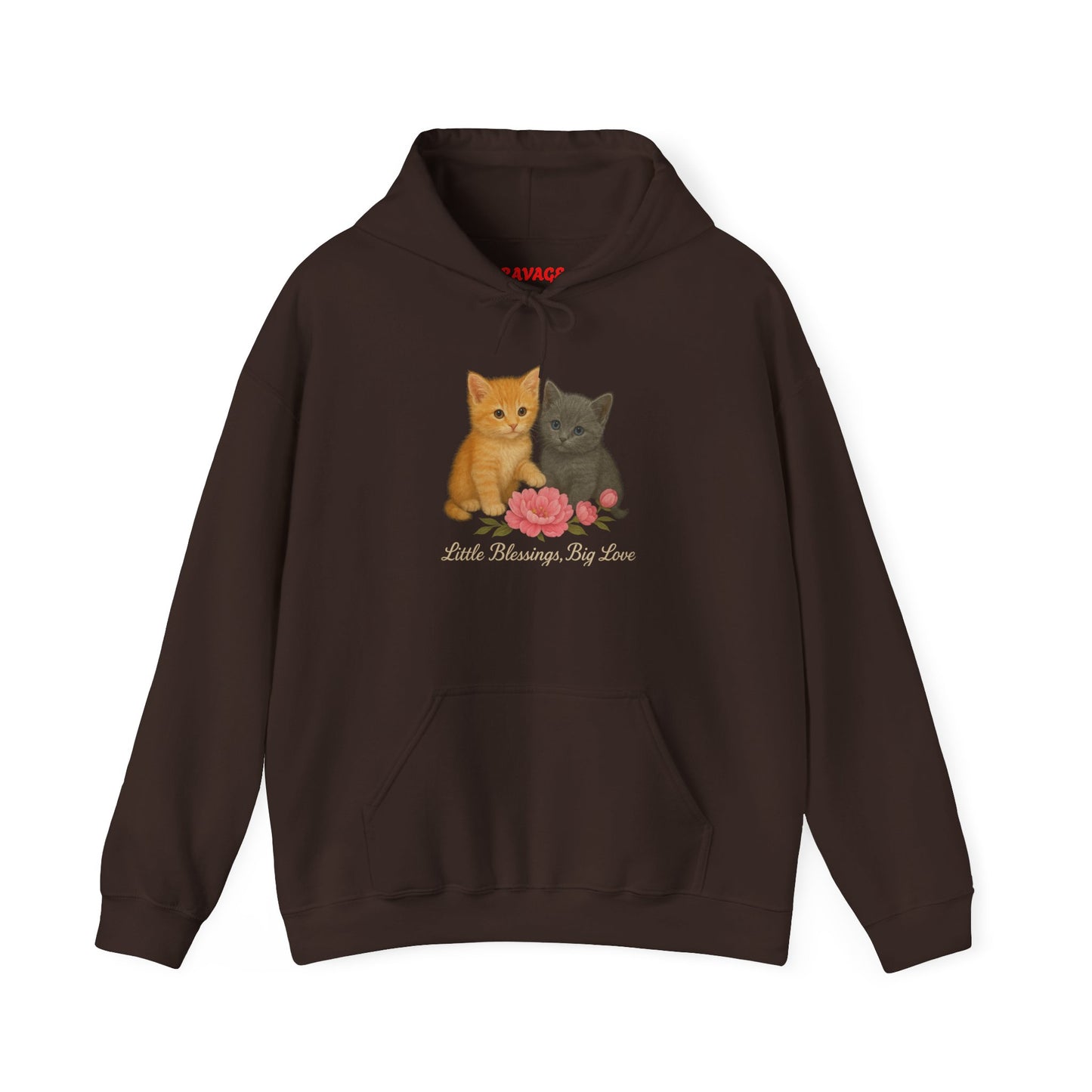 Kitten Pair Hoodie — "Little Sunshine, Big Purrs" Cute Cat Graphic Pullover