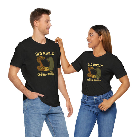 Vintage Rivalry Tee - Cobra vs Mongoose T-Shirt, Retro Graphic Outdoor Adventure Shirt, Perfect Gift for Animal Lovers