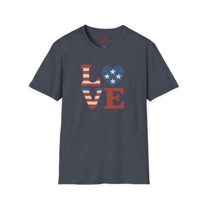 "Freedom & Love" Tee: Unisex 4th of July Graphic Shirt Gift