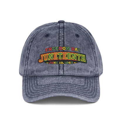 Juneteenth Embroidered Vintage Cap