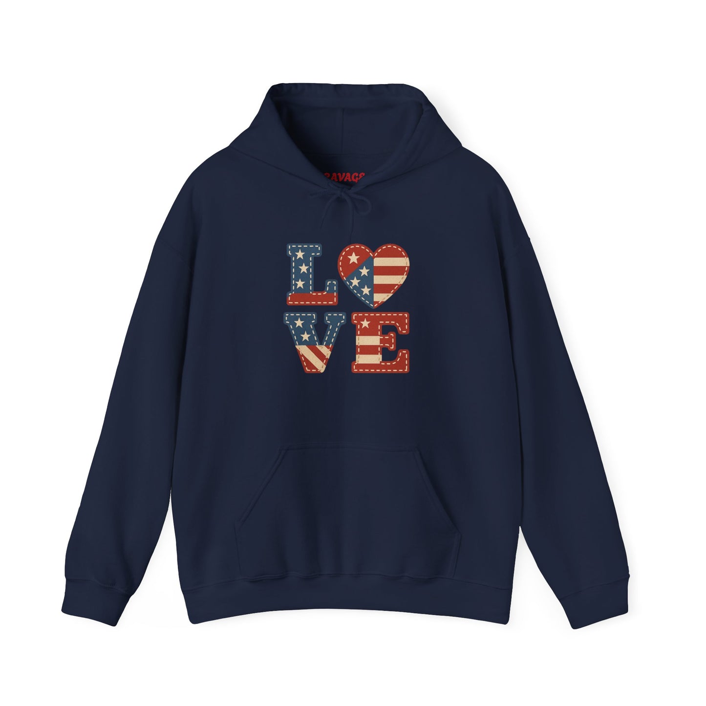 Unisex Hooded Sweatshirt with 'LOVE' Design