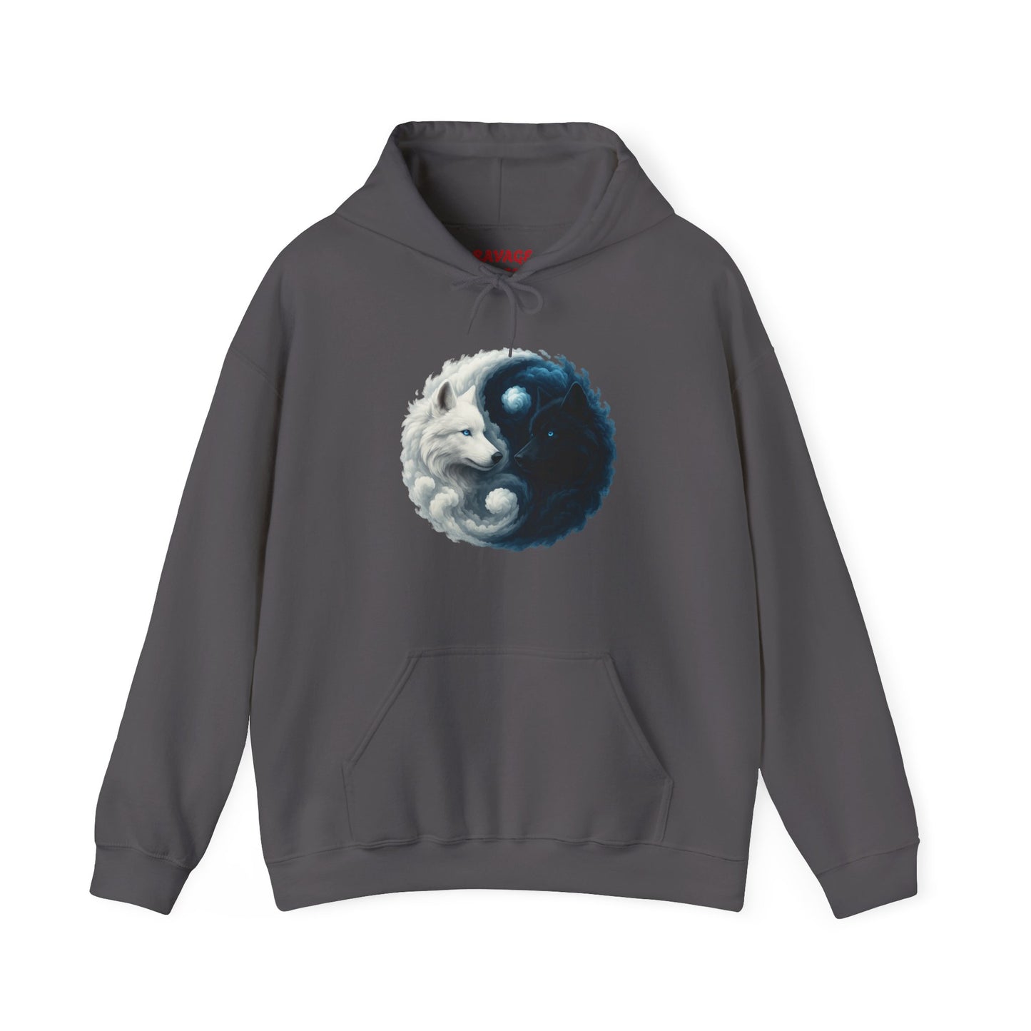 Yin Yang Wolf Sweatshirt: Spiritual Harmony Wildlife Pullover