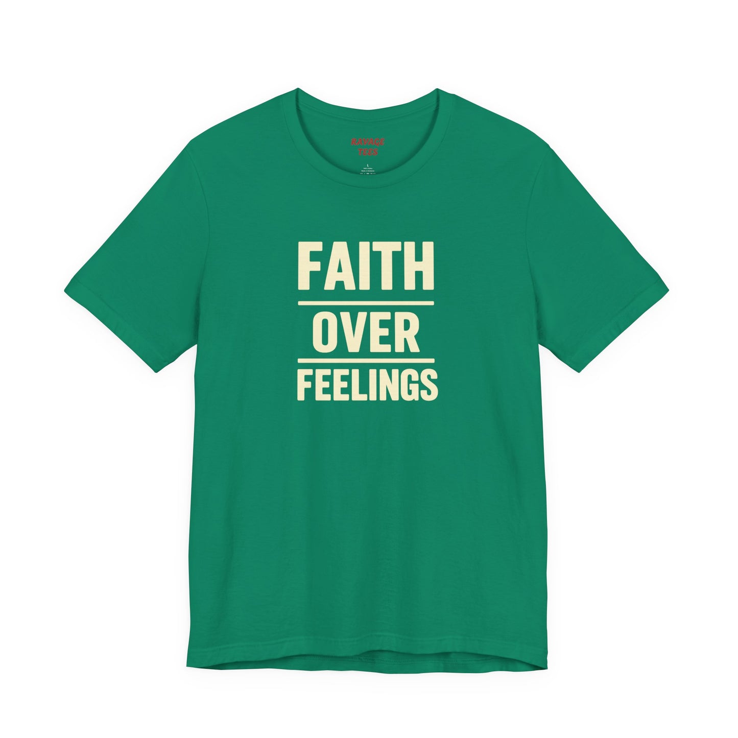 Faith Over Feelings Tee - Inspiring Unisex Short Sleeve Shirt for Everyday Comfort, Motivational Gift, Casual Wear, Spiritual Apparel, [...]