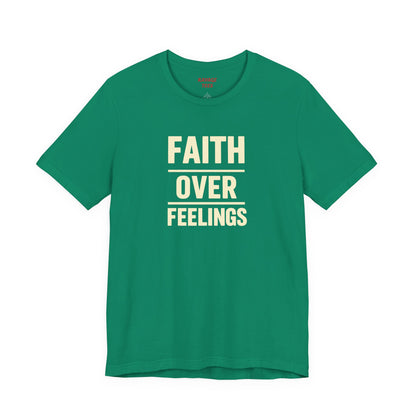 Faith Over Feelings Tee - Inspiring Unisex Short Sleeve Shirt for Everyday Comfort, Motivational Gift, Casual Wear, Spiritual Apparel, [...]