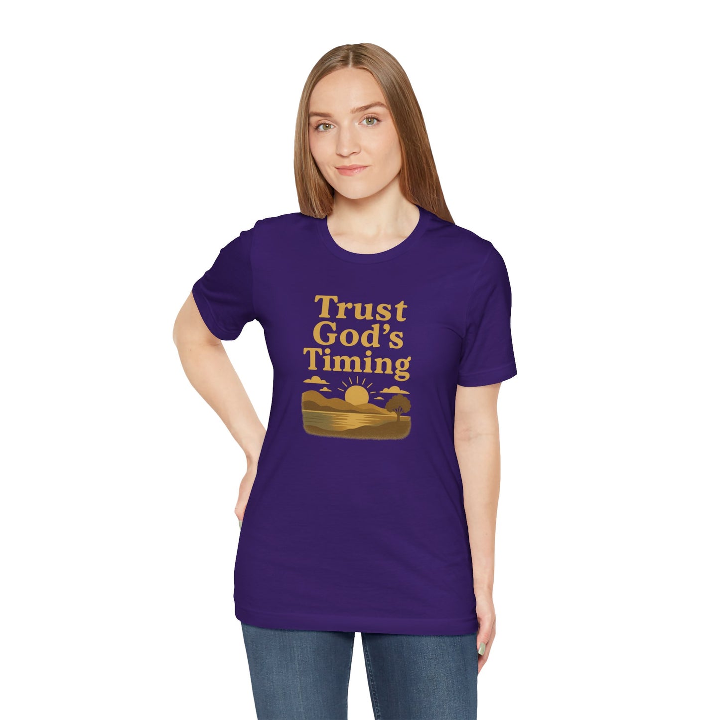 Unisex Inspirational Tee - Trust God's Timing, Relaxed Fit T-Shirt, Motivational Shirt for Everyday Wear, Plus Size Available, Gifts [...]