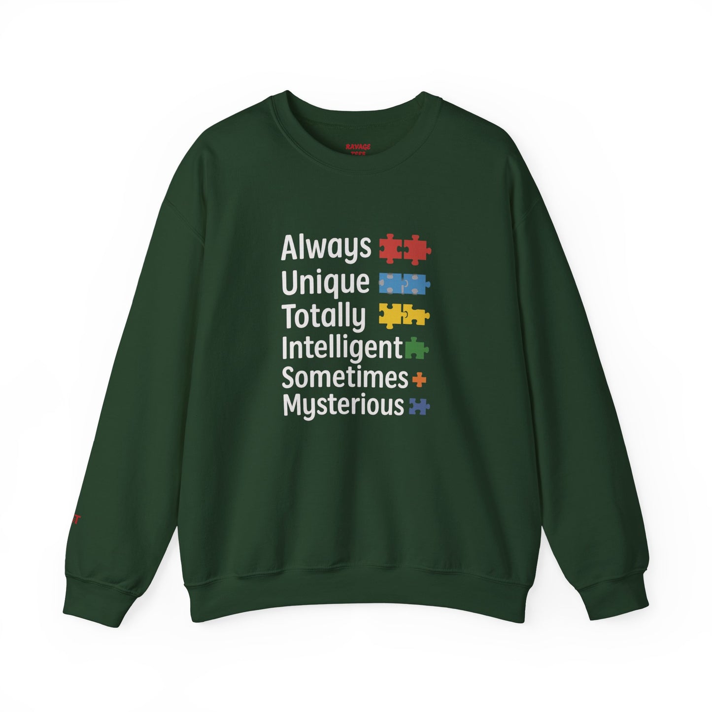 Puzzle Piece Affirmation Sweatshirt, Unique Crewneck for Autism Awareness, Cozy Gift for Special Needs, Inclusive Fashion, Everyday Comfort