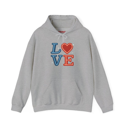 Unisex Hooded Sweatshirt with 'LOVE' Design - Cozy Gift for Friends, Valentine's Day, Casual Wear, Relaxation, Everyday Use