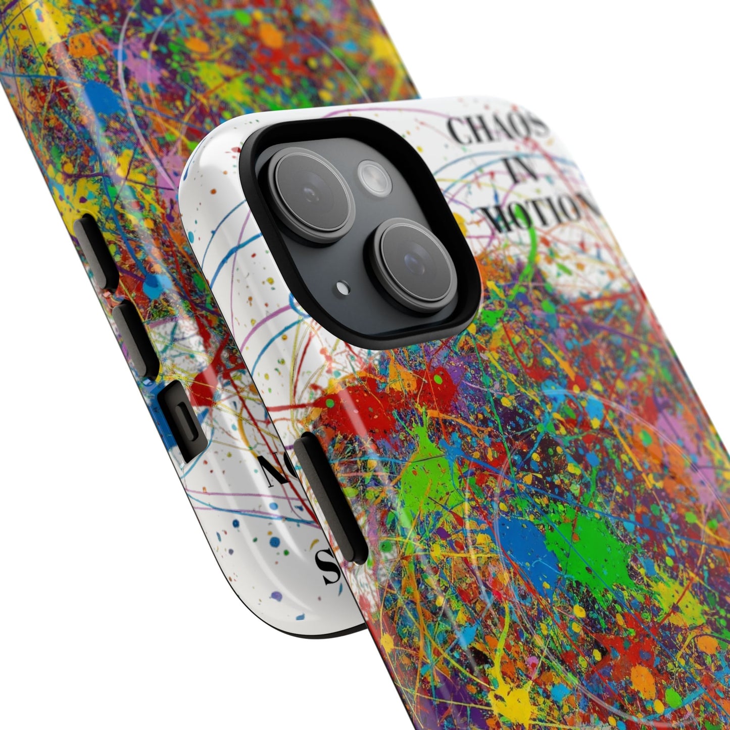 Vibrant Tough Phone Case with Abstract Design – Chaos in Motion Phone Case
