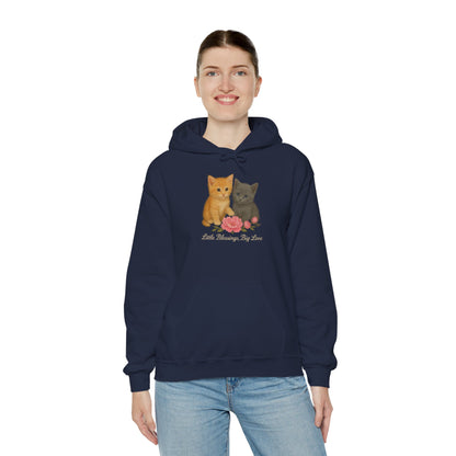 Kitten Pair Hoodie — "Little Sunshine, Big Purrs" Cute Cat Graphic Pullover