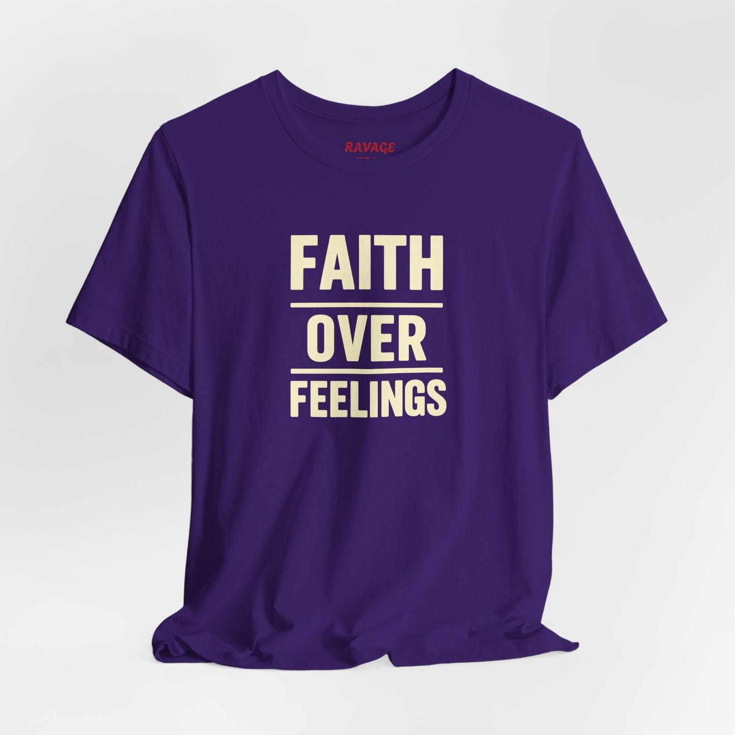 Faith Over Feelings Tee - Inspiring Unisex Short Sleeve Shirt for Everyday Comfort, Motivational Gift, Casual Wear, Spiritual Apparel, [...]