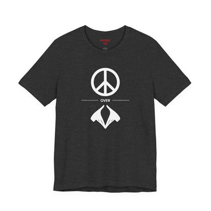 Peace Sign Unisex Jersey Tee, Casual Wear, Gift for Friends, Summer Fashion, Festival Outfit, Eco-Friendly Apparel