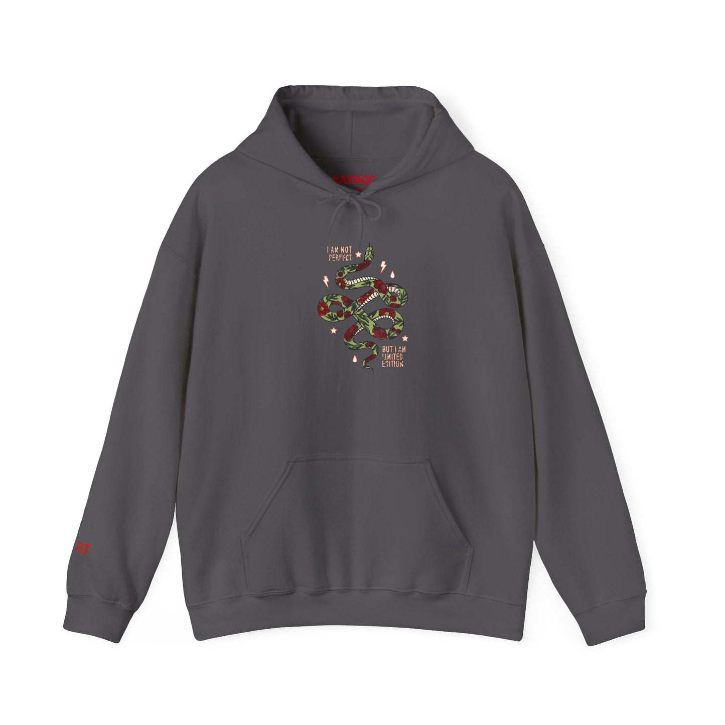 Trendy Unisex Hoodie, I Am Not Perfect Snake Design Shirt