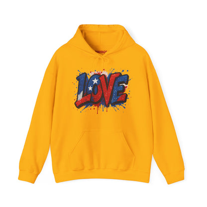 Unisex Hooded Sweatshirt with 'LOVE' Design - Cozy Gift for Friends, Valentine's Day, Casual Wear, Relaxation, Everyday Use