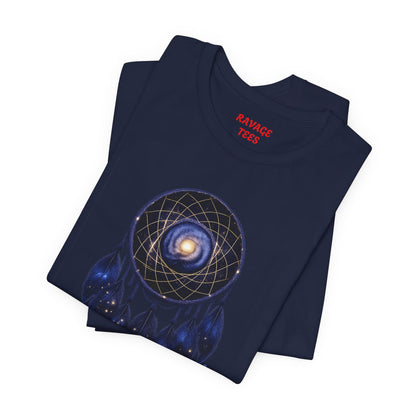 Dreamcatcher Galaxy T-Shirt — Mystical Cosmic Feather Tee