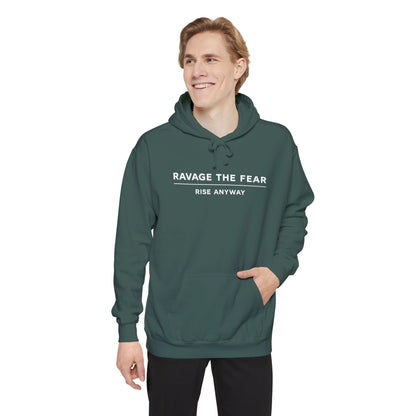 Ravage The Fear Hoodie — "Rise Anyway" Motivational Pullover