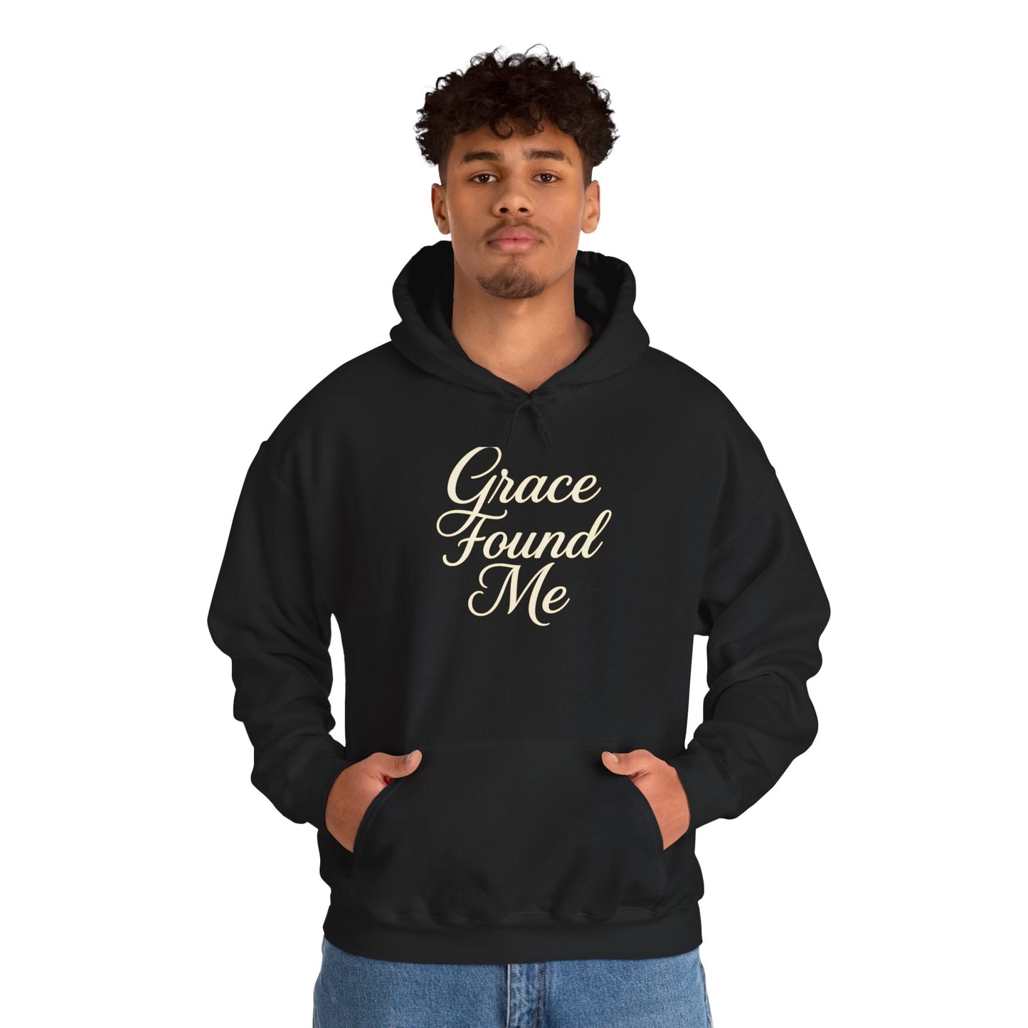 Grace Found Me Unisex Hoodie – Inspirational Christian Sweatshirt, Faith-Based Apparel, Cozy Casual Wear, Perfect Gift for Friends and Believers