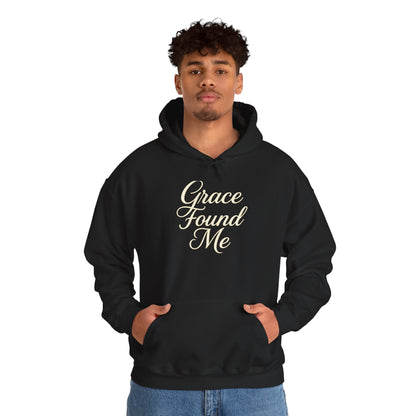 Grace Found Me Unisex Hoodie – Inspirational Christian Sweatshirt, Faith-Based Apparel, Cozy Casual Wear, Perfect Gift for Friends and Believers