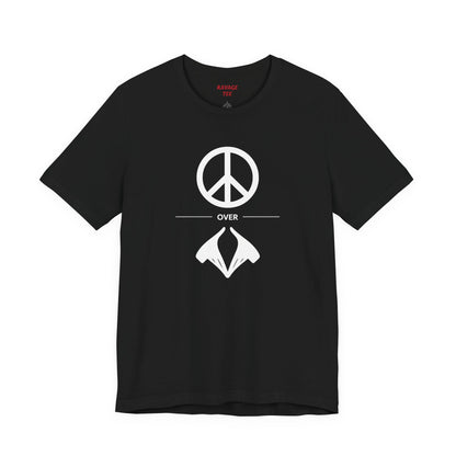 Peace Sign Unisex Jersey Tee, Casual Wear, Gift for Friends, Summer Fashion, Festival Outfit, Eco-Friendly Apparel