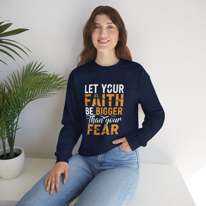 Faith Over Fear Crewneck Sweatshirt | Christian Apparel, Inspirational Gift, Cozy Casual Wear, Religious Sweatshirt, Unisex Fashion