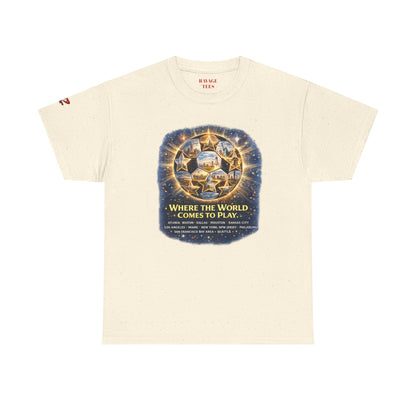 World Cup 2022 T-Shirt — "Where the World Comes to Play"